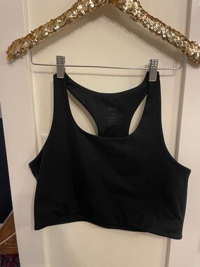 Black Racerback Sports Bra girlfriend collective xxl